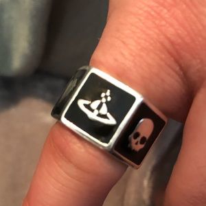 Vintage Vivienne Westwood Silver Hexagon Ring sz S